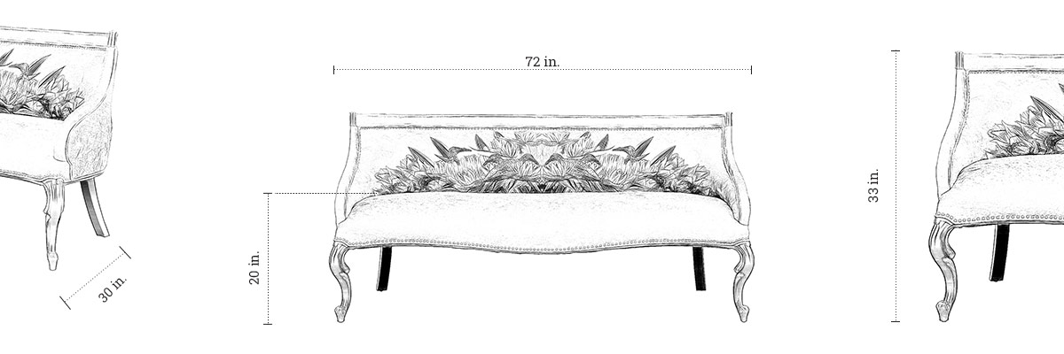 Kenneth Three Seater Sofa dimensions
