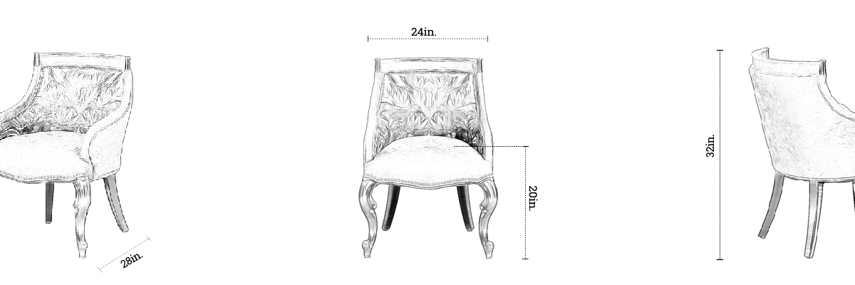 Kenneth Designer Chair dimensions