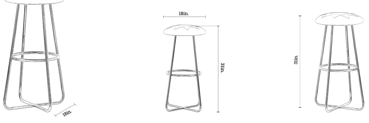 Stark Bar Stool dimensions