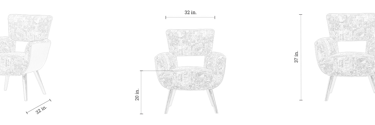 Broadway Armchair dimensions