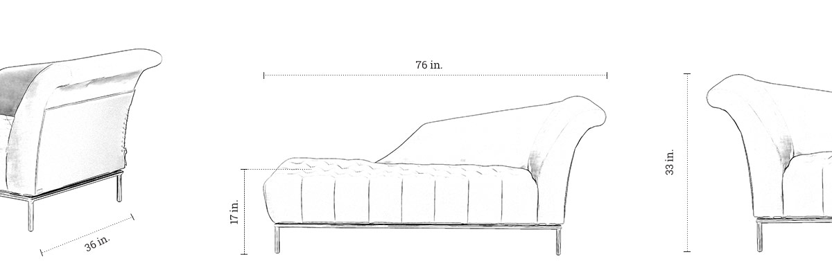 California Chaise Lounge dimensions
