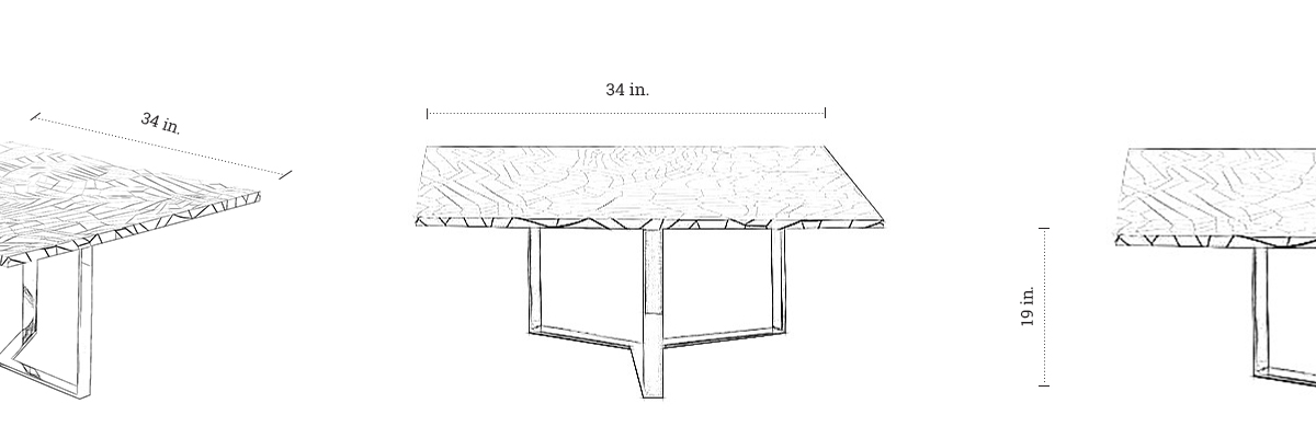 Crystal Coffee Table dimensions