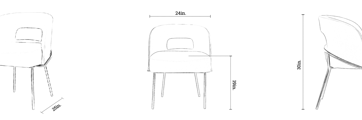 Viola Chair dimensions