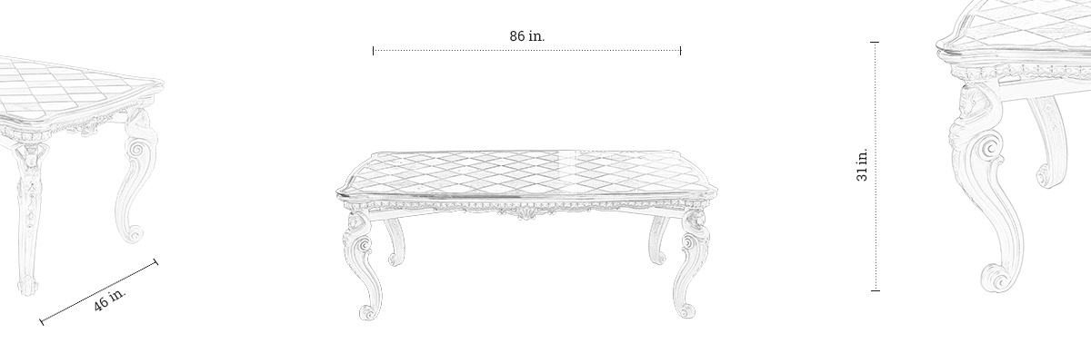 Titan Dining Table dimensions