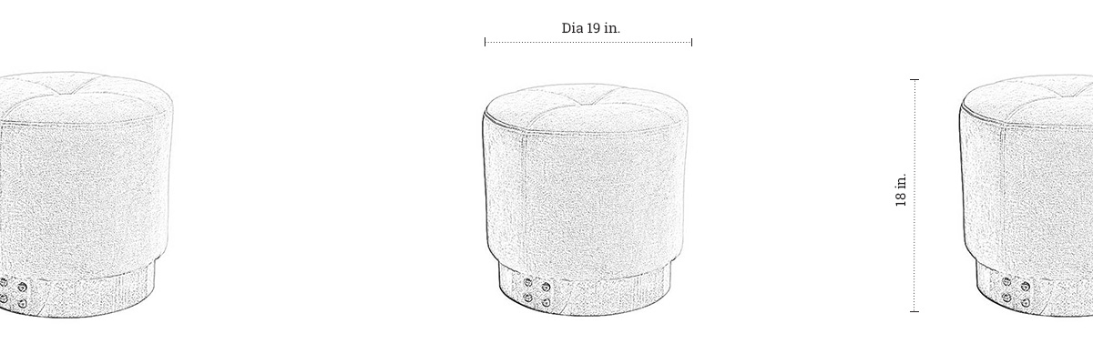 Clarence Pouffe dimensions