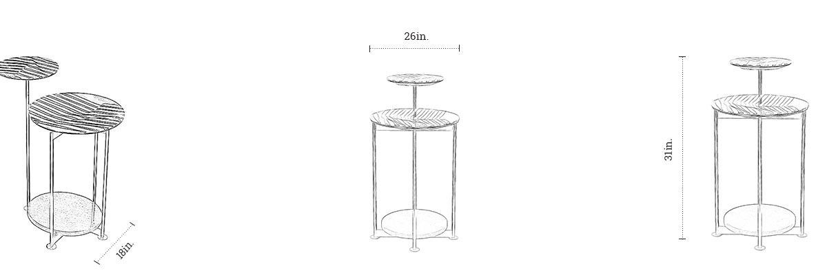 Elision End Table dimensions