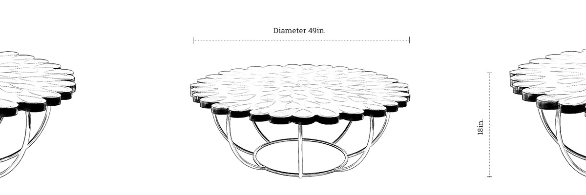 Floret Coffee Table dimensions