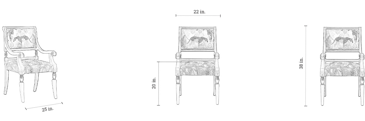 Harlequin Armchair dimensions