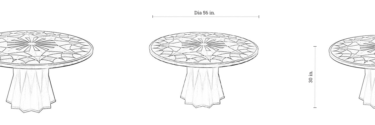 Aspen Dining Table dimensions