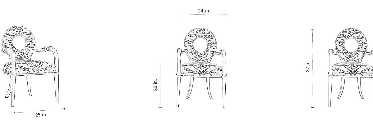 Dexter Armchair dimensions