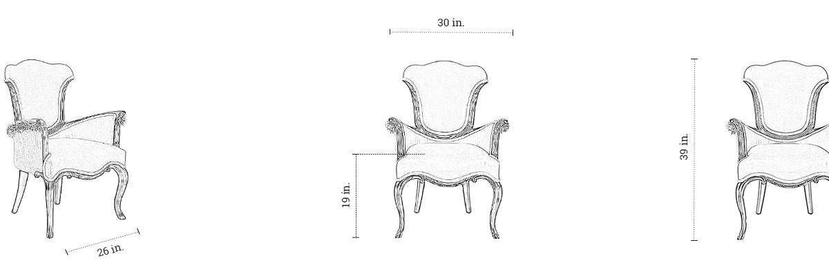 Roman Armchair dimensions