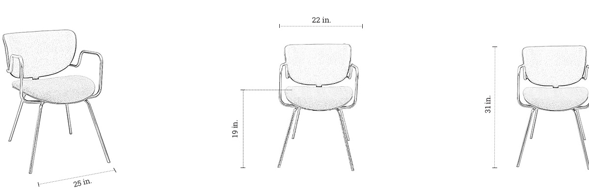 Logan Chair dimensions