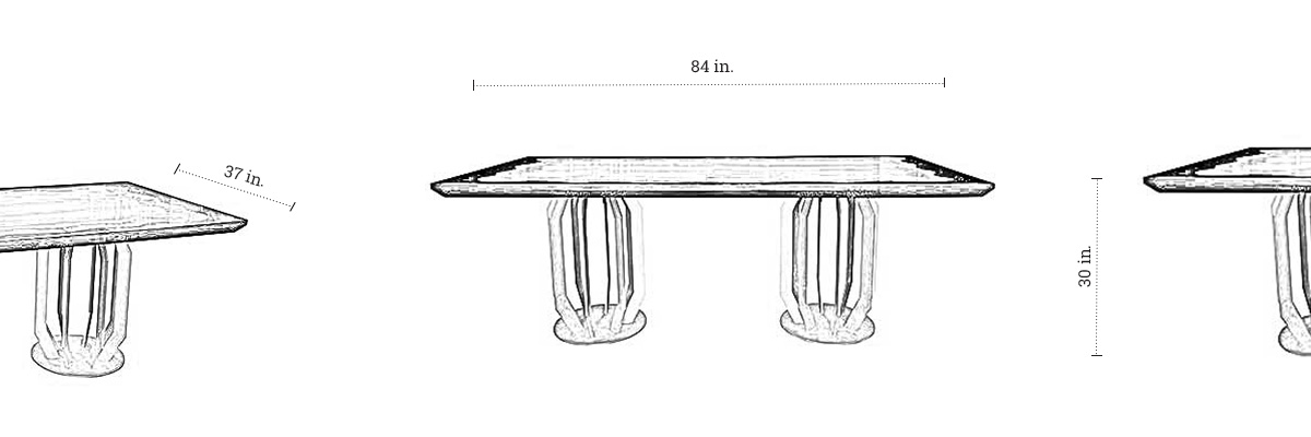 Jaxon Dining Table dimensions