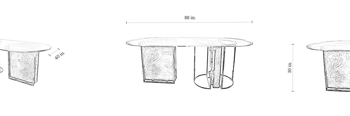 Leon Dining Table dimensions