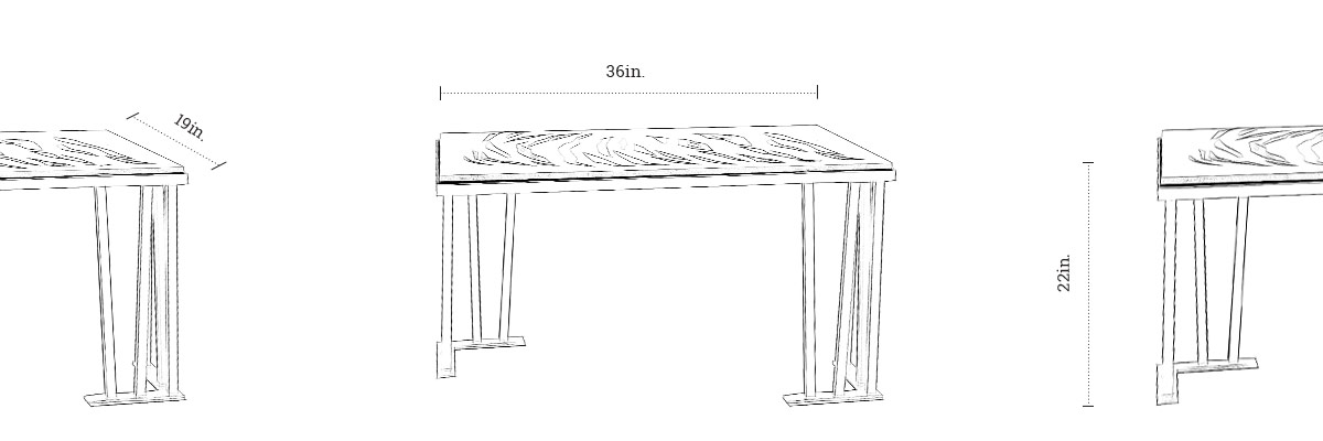 Panthera Coffee Table dimensions