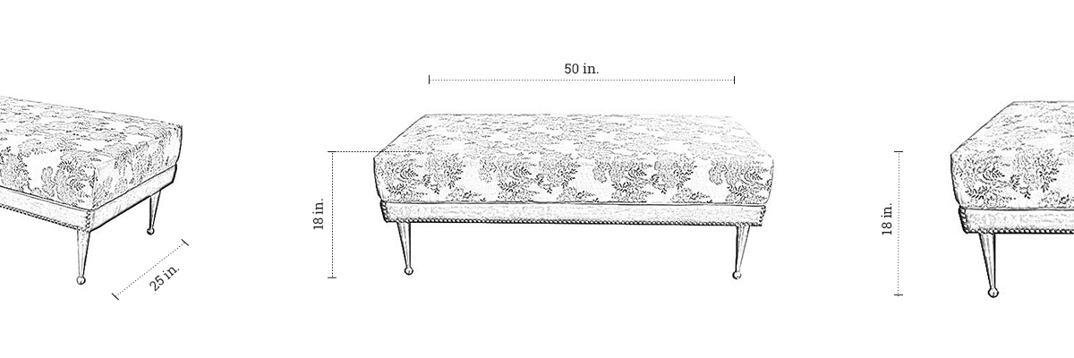 Willow Bench dimensions