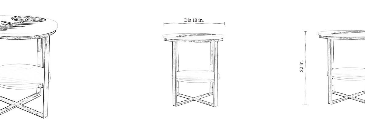 Maeve End Table dimensions