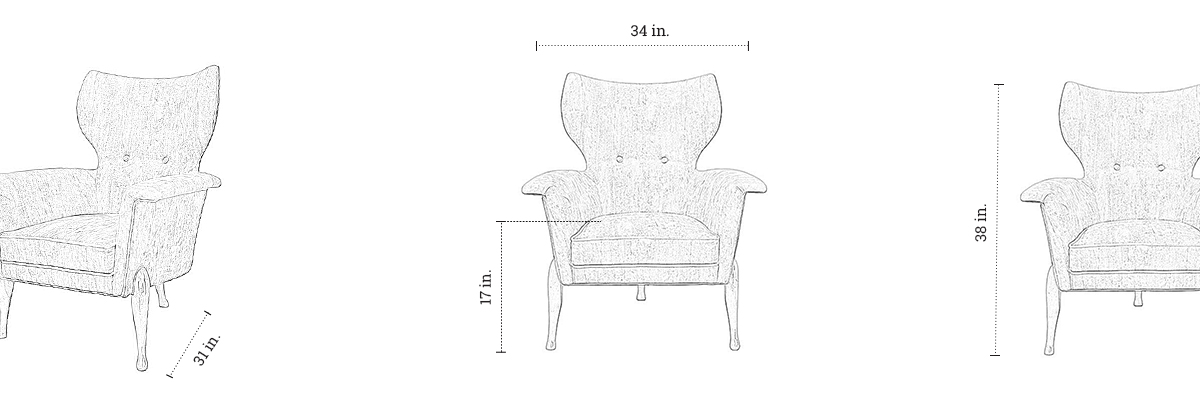 Elizabeth Chair dimensions