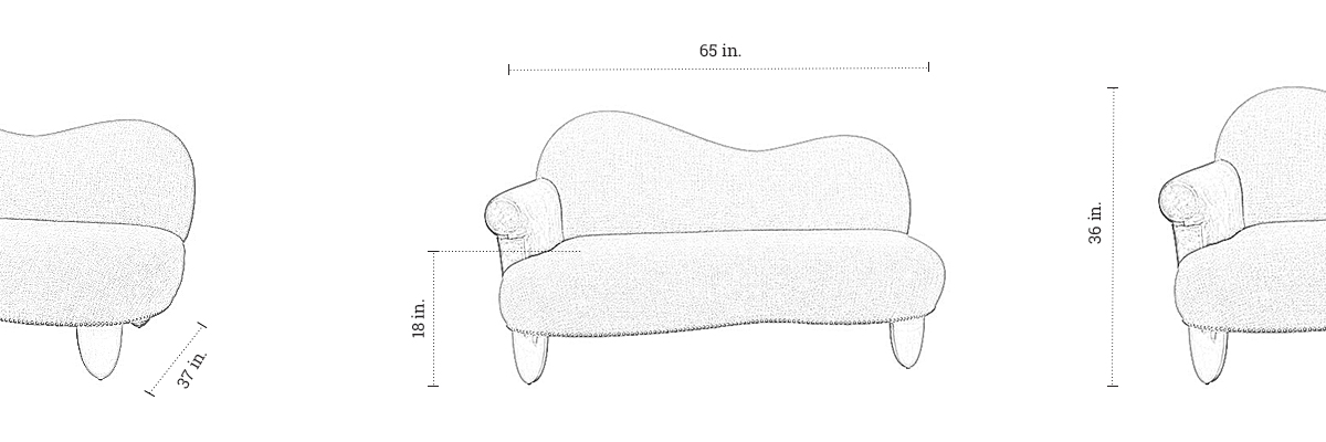 Papillon Sofa dimensions