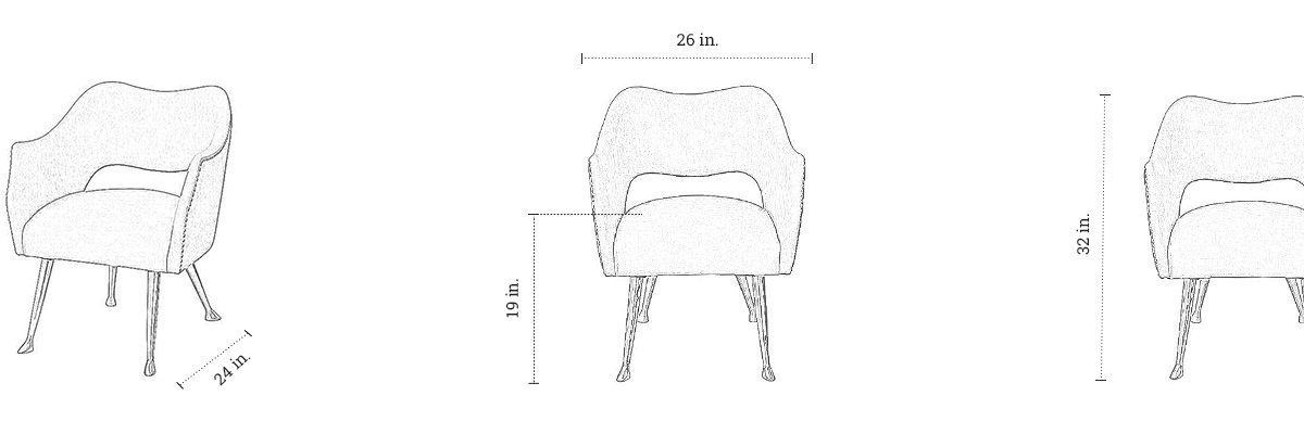 Sophia Chair dimensions