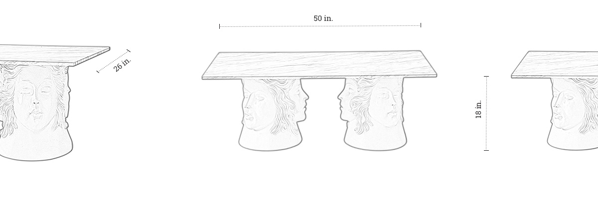 Face Coffee Table dimensions