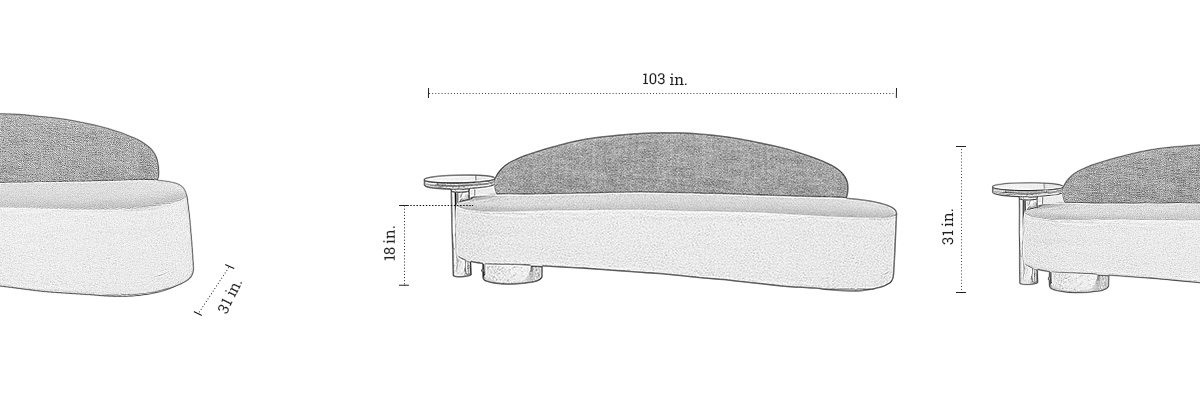 Motile Sofa dimensions