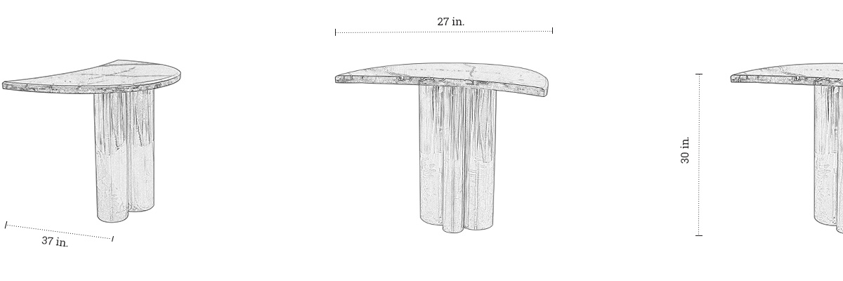 Yin Desk dimensions