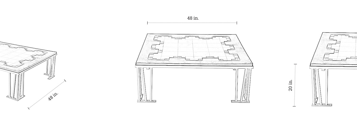 Ana Coffee Table dimensions