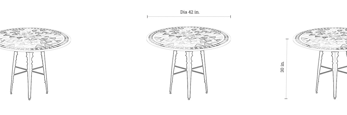 Miranda Dining Table dimensions