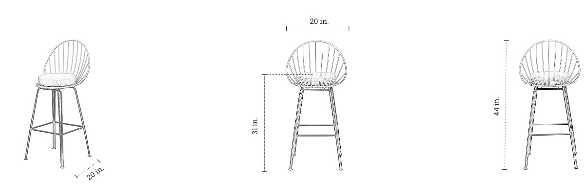 Slavoj Bar Chair dimensions
