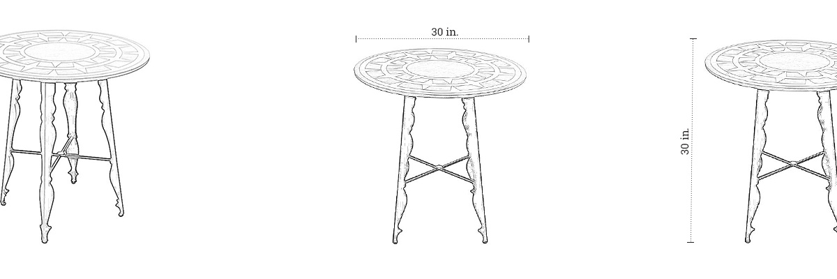 Hughes Dining Table dimensions