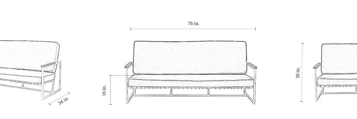 Fredric Sofa dimensions