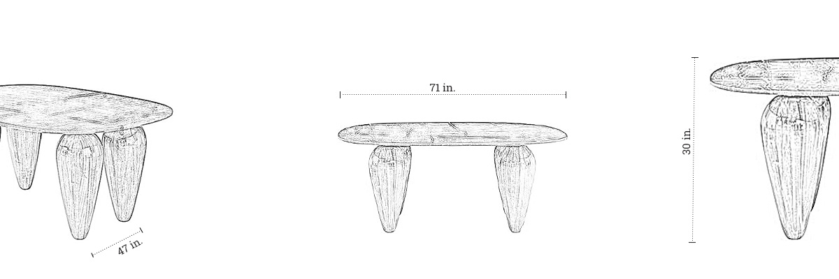 S & N Dining Table dimensions