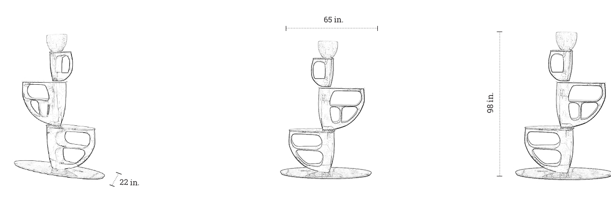 Infinity Stone Pile Shelf dimensions