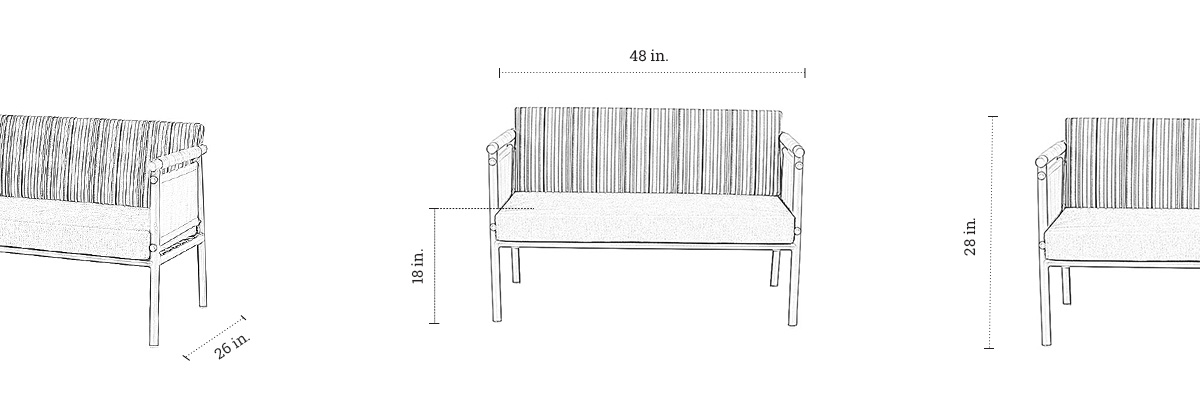 Cargo Sofa dimensions