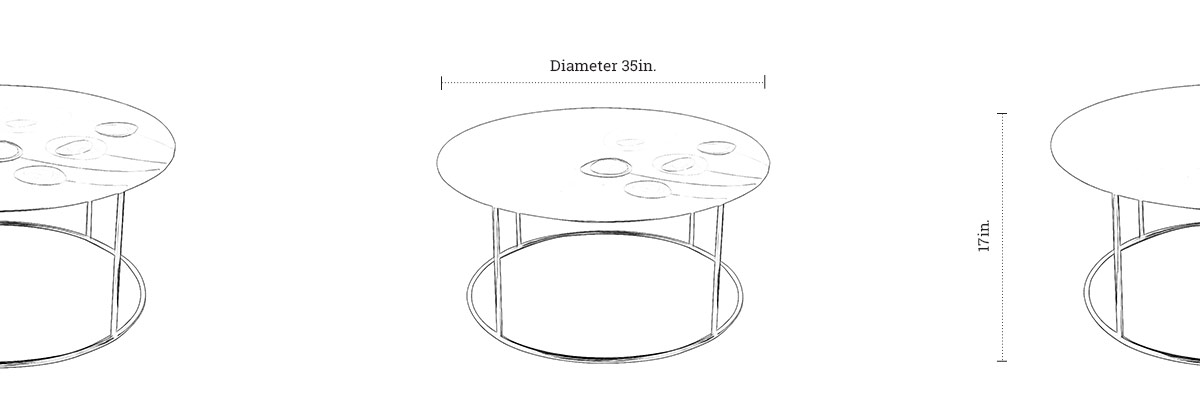Harte Coffee Table dimensions
