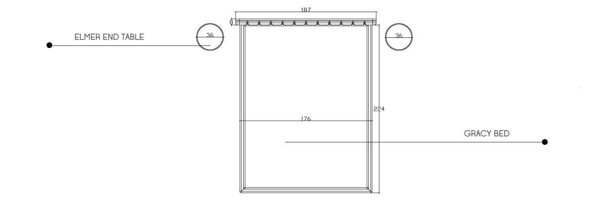 Elmer End Table dimensions