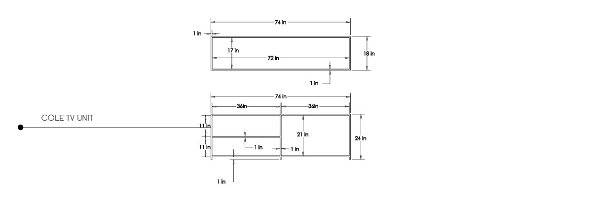 Cole TV Unit dimensions