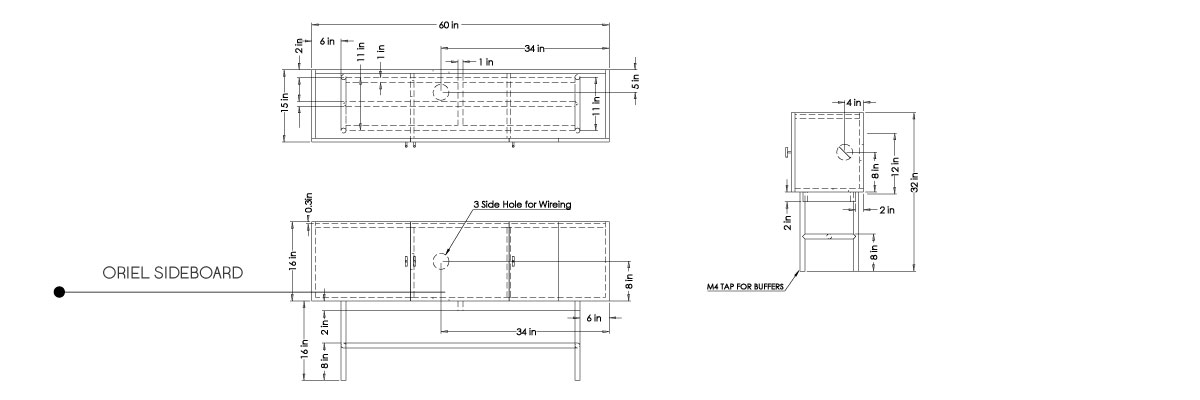 Oriel Sideboard dimensions