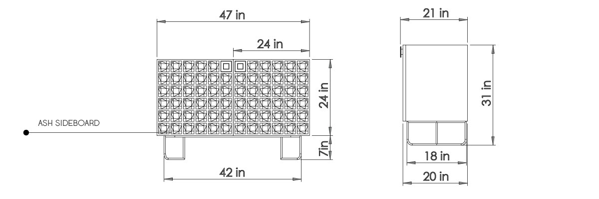 Ash Sideboard dimensions