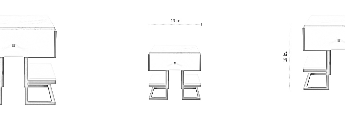 Noah Bedside Table dimensions