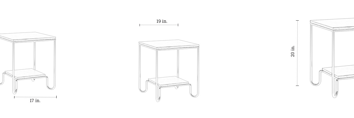 Hanna Bedside Table dimensions