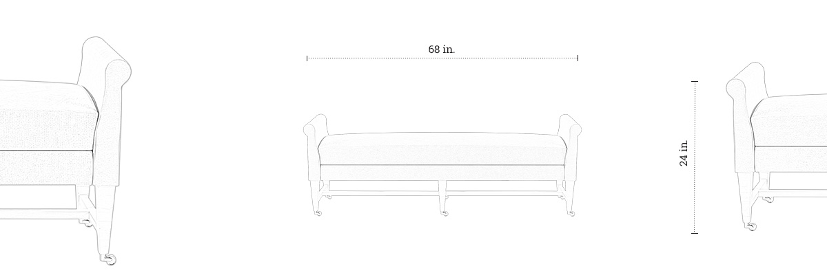 Ava Bench dimensions