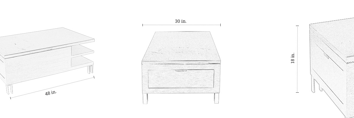 Hampton Coffee Table dimensions