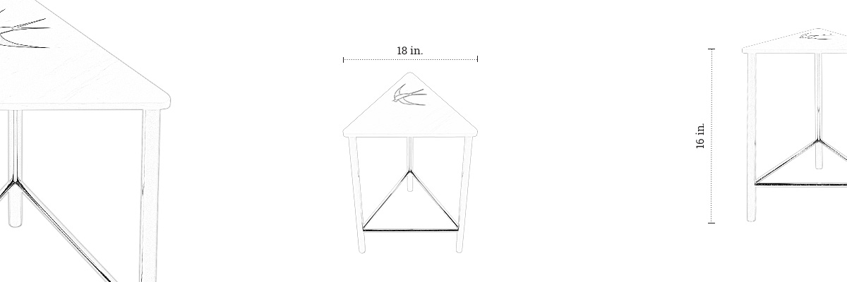 Bermuda End Table dimensions