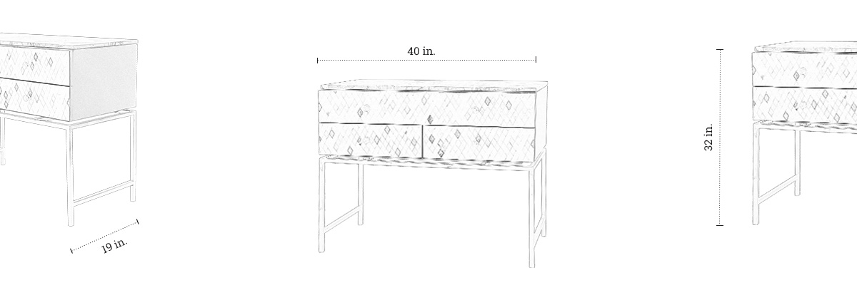 Luna Console Table dimensions