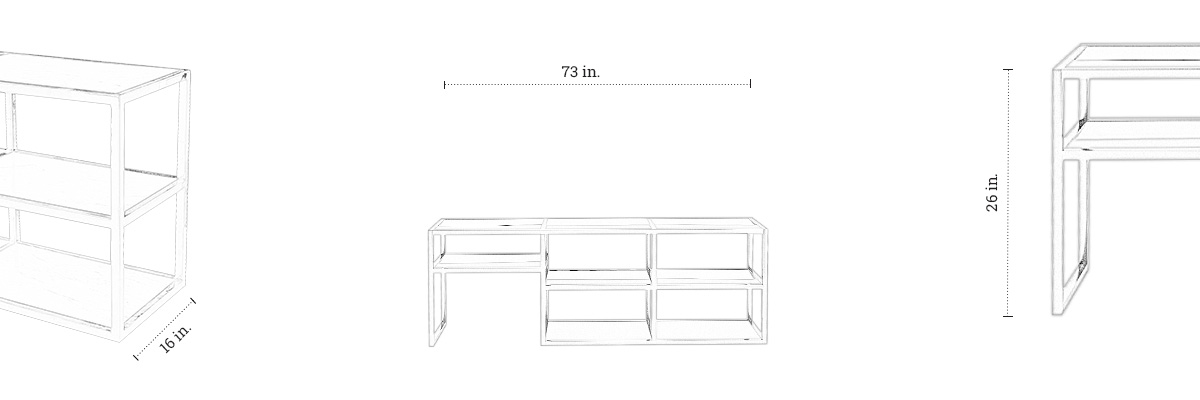 Aero Console Table dimensions