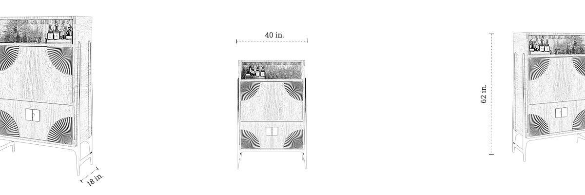 Opal Bar Cabinet dimensions