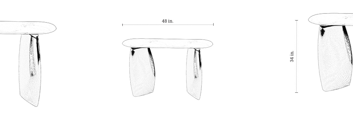 Infinity Console Table dimensions