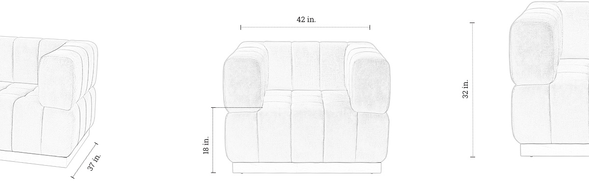 Brooklyn Single Seater dimensions